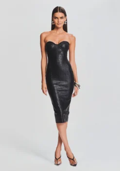 Charlize Coated Knit Dress 9 Charlize Coated Knit Dress -Cheap Dress Store Ecommerce Crop 23 09 21 CHARLIZEKNITDRESS COATEDBLACK 2561 ECOMM scaled