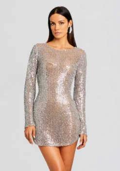 Malaya Sequin Embellished Dress -Cheap Dress Store Ecommerce Crop 23 10 17 MALAYADRESS SILVERTANNIN 1784 ECOMM scaled