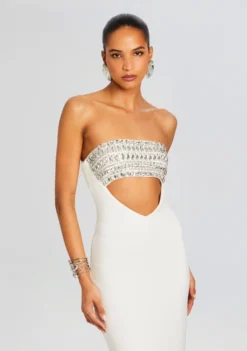 Swan Embellished Dress -Cheap Dress Store Ecommerce Crop 24 03 27 SWANDRESS WHITESILVER 1077 ECOMM scaled