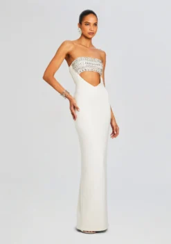 Swan Embellished Dress -Cheap Dress Store Ecommerce Crop 24 03 27 SWANDRESS WHITESILVER 1095 ECOMM scaled