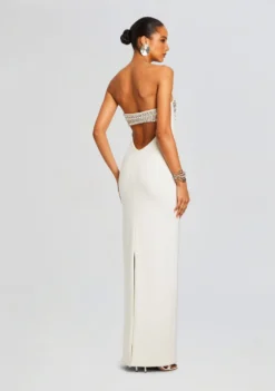 Swan Embellished Dress -Cheap Dress Store Ecommerce Crop 24 03 27 SWANDRESS WHITESILVER 1099 ECOMM scaled