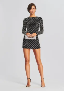 Harlowe Embellished Chiffon Dress